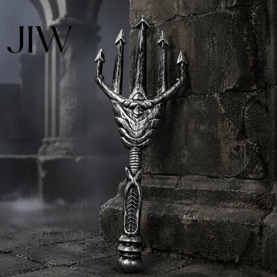 Durable Cosplay Spear Halloween Five-pronged Toy, Lightweight Handheld Plastic Five-tined Toy Fork, Weapon Props for Costume Party Stage Performance