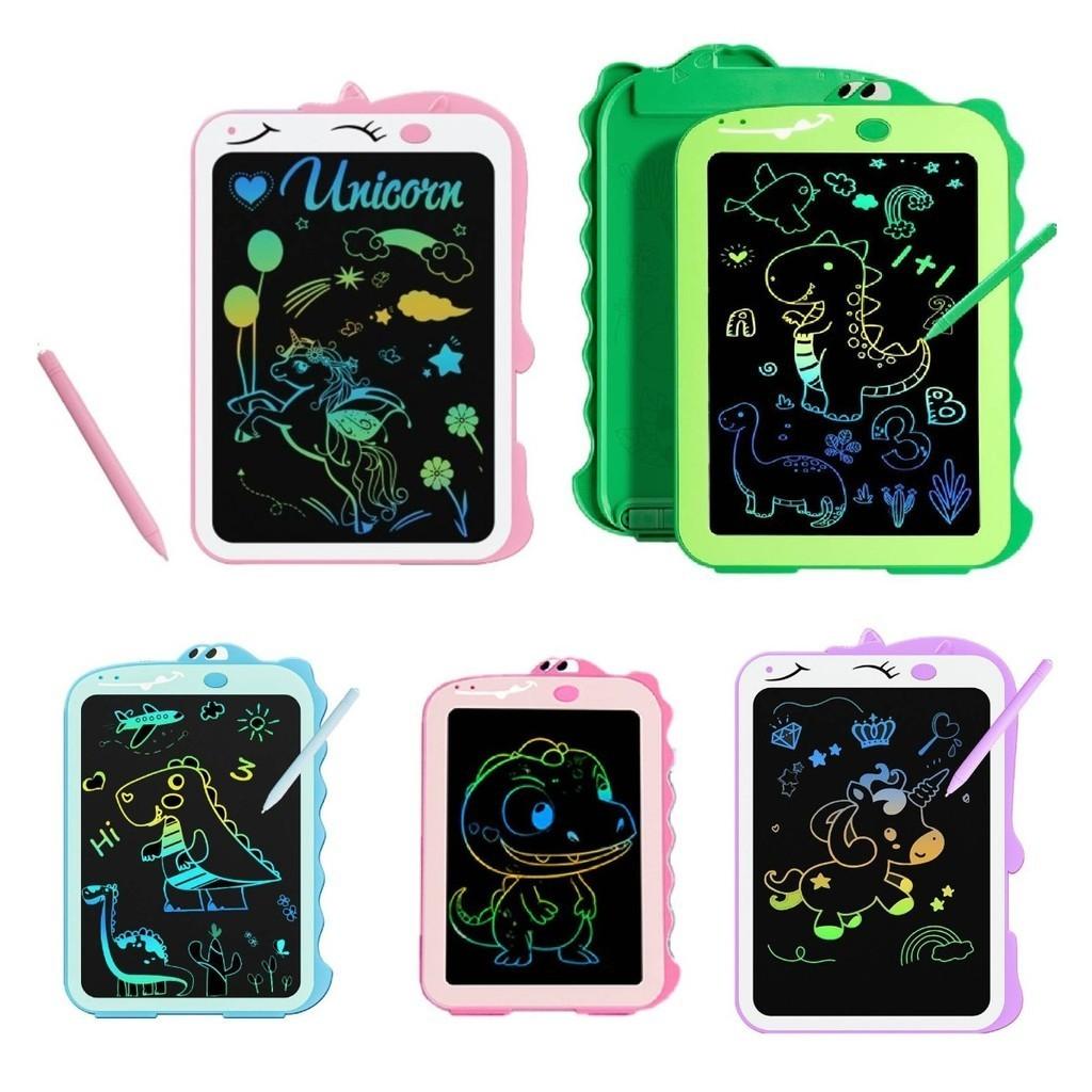 Colorful 10-inch Cartoon Dinosaur Unicorn Graffiti Educational Lcd Writing Tablet For Kids