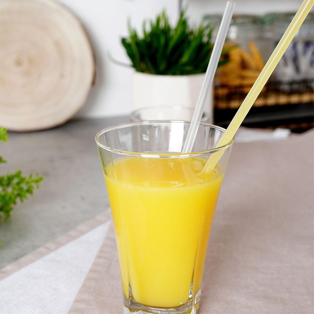 50x Transparent Plastic Reusable Straws for Drinks Straight