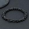 11mm Vintage Keel Chain Bracelet for Men Oxidized Square Link Wristband Viking Punk Father's Day Gift