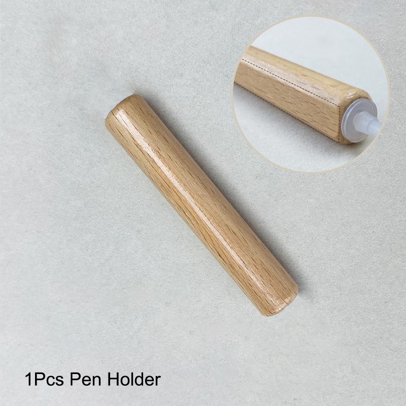 1Set Nail Polish Brush With Double Head Pen Wooden Rod Can Replacement Nail Brush Liquid Applicators Manicure Tools