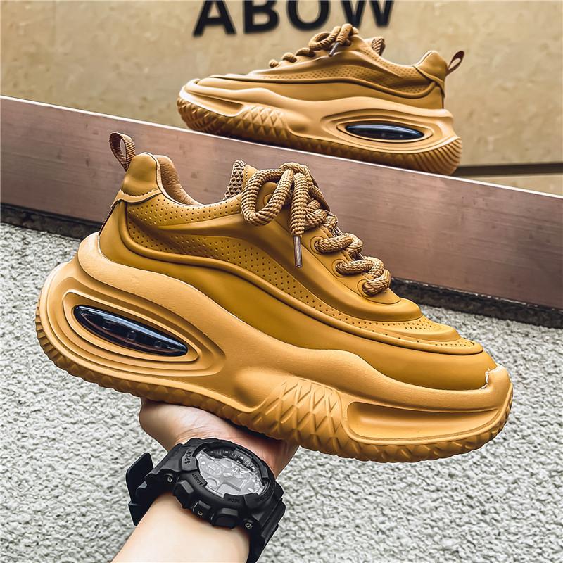 Men's Casual Sports Shoes, Fashionable Thick Soled Skateboarding Shoes, Trendy and Comfortable Men's Shoes Suitable for Outdoor