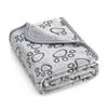 Warm Flannel Cut Paw Print Pet Blanket Soft Cozy Throw for Dogs Cats Couch Bed Essential
