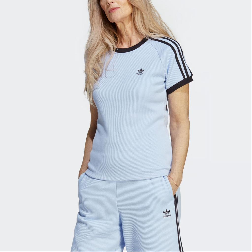 adidas Originals Set In Sleeve T Shirt Women's Blue IC5462