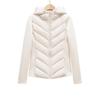 Chaquetas con Capucha de Algodón de Aire Patchwork Elegantes para Mujer Otoño Invierno Parkas Deportivas Abrigos Cálidos de Corte Ajustado para Dama