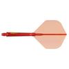 Cuesoul ROST 77 Transparent One-Piece Flights, Big Standard, 3-Pack, Clear Red Flights with Yellow Logo, Large Size (CS-77-DB4T-L)