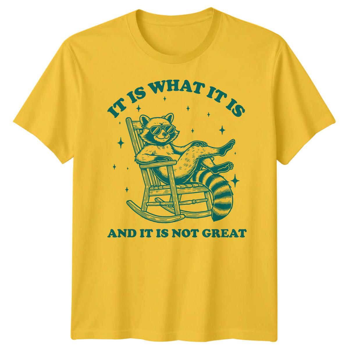 Это то, что есть Енот Мужская футболка Женская футболка с графическим принтом Унисекс Топ 4XL