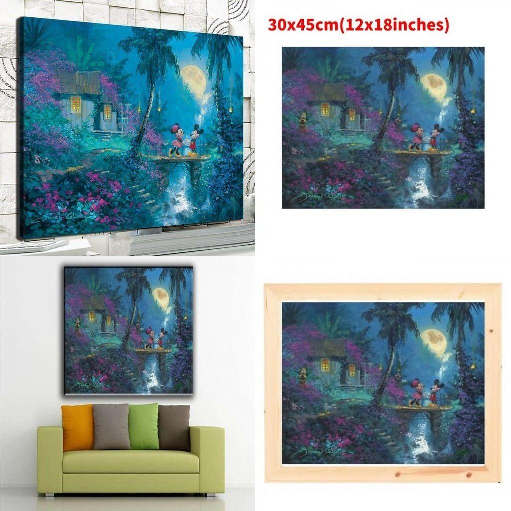 Mermaid Princess Canvas Wall Art Modern Fairy Tale Bedroom Kids Room Decorative Painting Core Material