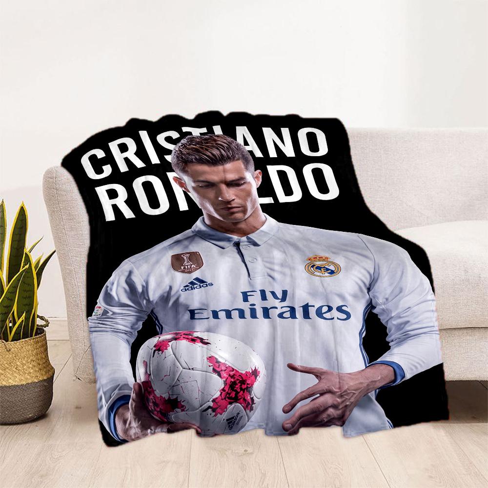 Cr7 Football Legend Blanket Soft Warm Cozy Perfect for Sofa Seaside Office for All Occasions Digital Print Suitable for Gifting Relatives and Friends