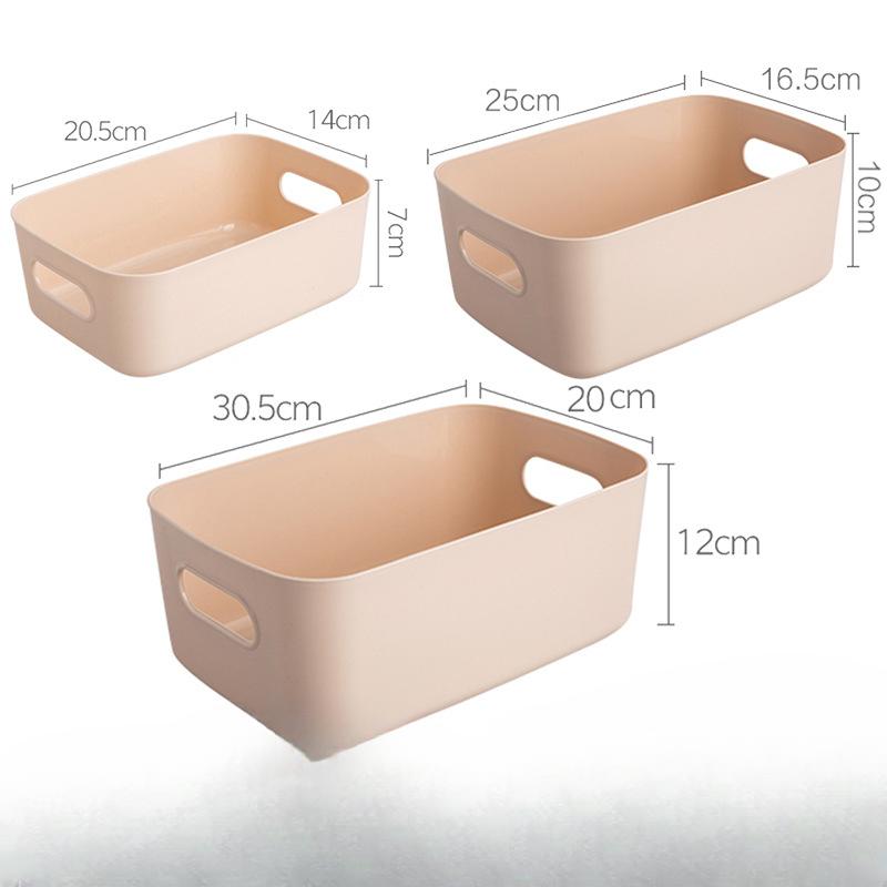 

Настольный пластиковый ящик Коробка для организации косметики Кухонный ящик для хранения Корзина для хранения закусок [Small] Thickened 1pc абрикосовый