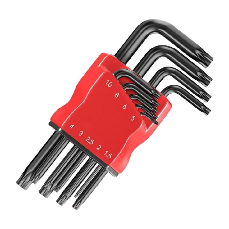9pc NonSlip Torxs Star Wrench Hex Key Tool With Polishes Edges For Secure Fastener Engagement And Longevity Spanner