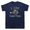 I Love Tube Mice Hipster Slogan Cute Funny Underground Mens And Womens T-Shirt