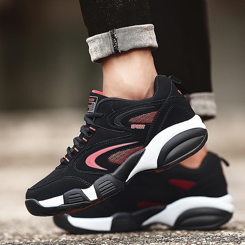 Plus Size Men's Lost Track Shoes, wygodne, antypoślizgowe, wytrzymałe, sznurowane buty sportowe, odpowiednie do męskich aktywności na świeżym powietrzu