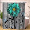 Sunflower Flowers Red Rose Shower Curtain Bath Waterproof Curtains For Living Room Luxury Set Screen Bathroom Accessories Sets