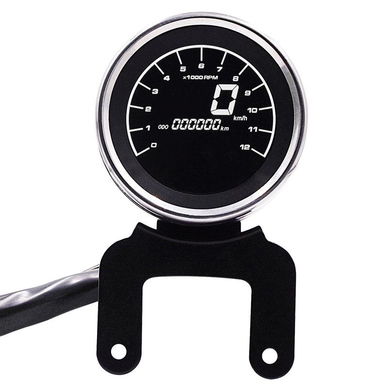 Multifunction Motorcycle Tachometer Meter LED Backlight LCD Motorcycle Speedometer Digital Level