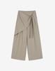 Meleugo Women'S Wrap Skirt Wide Trousers [Beige]