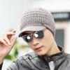 Men's Autumn and Winter Woolen Hat, Duck Tongue Knitted Hat, Small Shield Label, Warm Hat Suitable for Outdoor Insulation