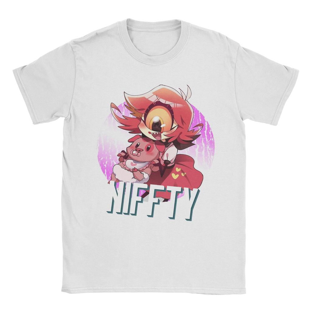Men's T-Shirt Hazbined Hoteled Niffty Fun Cotton Tees Short Sleeve  T Shirts Round Neck Tops Birthday Present