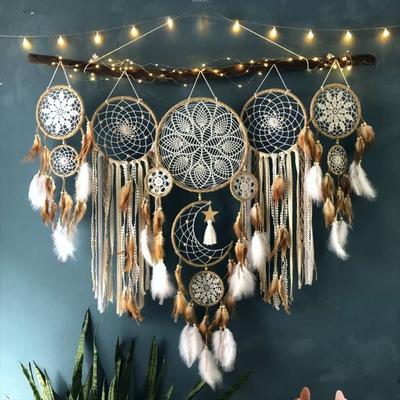 5 set grandi acchiappasogni per camera da letto per adulti boho acchiappasogni decorazione da parete ornamento appeso per dormitorio per adolescenti regalo per festival