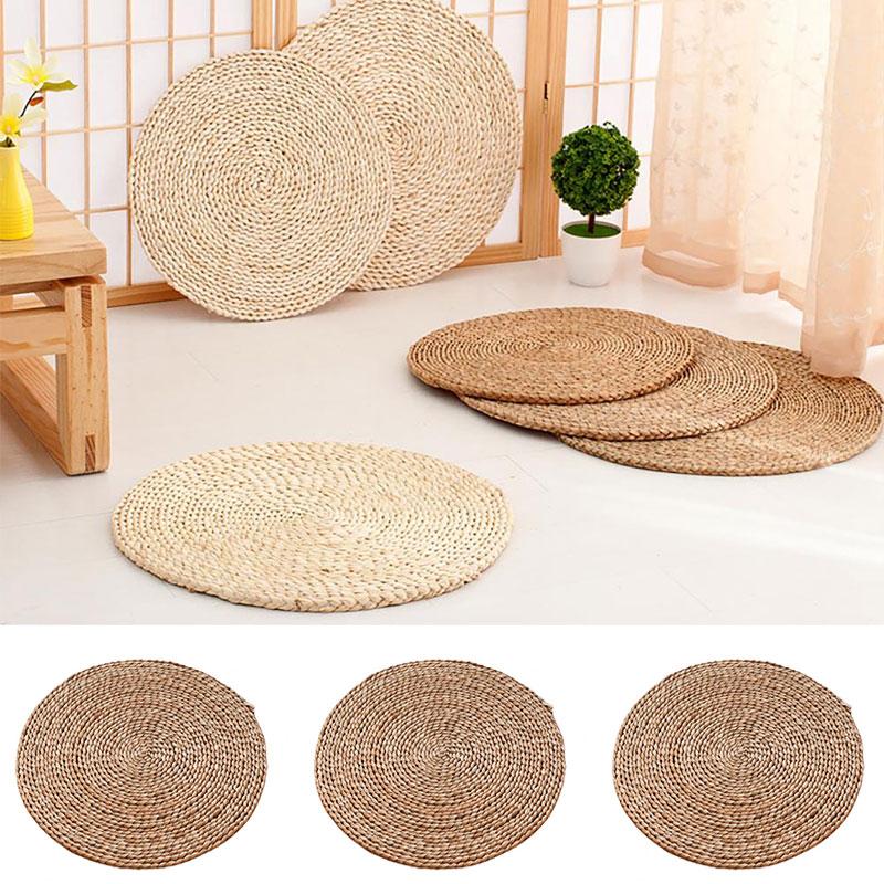 

Для дома, подушка для медитации, плетеная соломенная подушка из ротанга, настольный коврик, татами, футон, окно, японский стиль