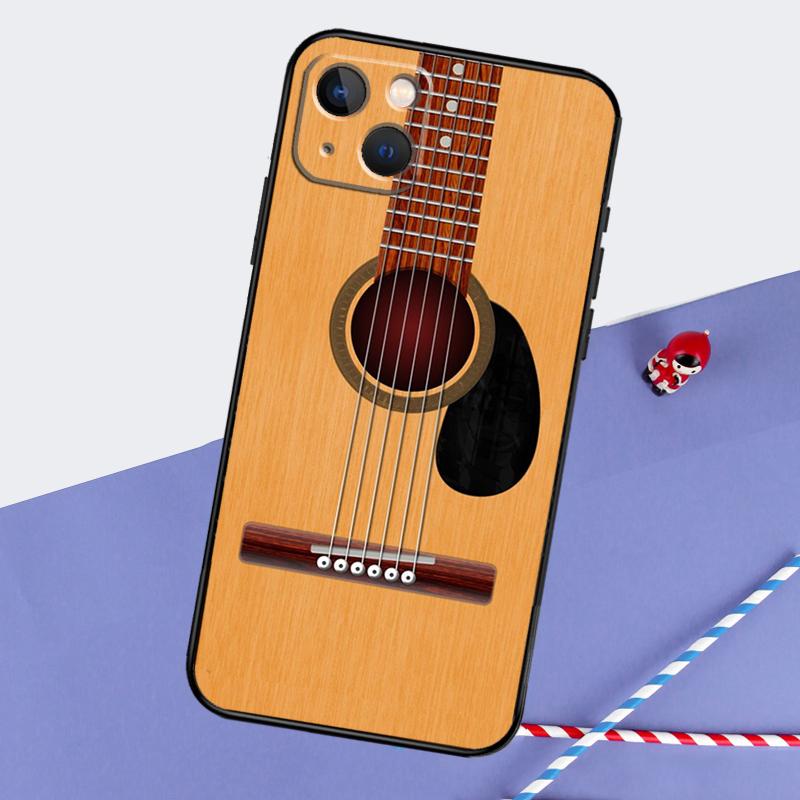 Guitar Music Phone Case For iPhone 16 15 Pro Max 12 13 Mini 11 14 Pro Max XR 16 15 Plus 16e Cover Coque