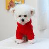 Small Dog Hoodie Clothes Red Christmas Dog Outfit Warm Fleece Dog Sweater For Small Dogs Cats Boy Girl Cute Puppy Sweatshirt