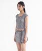 Jemjempaladi Bonnie Crop Top Melange Grey