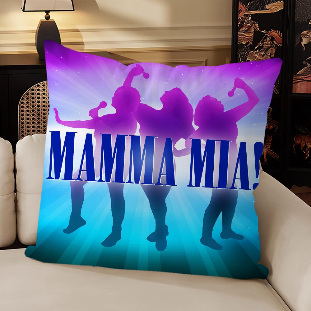 Mamma Mia! Classic TV Family Gatherings Pillow Case Sofa Living Room Bedroom Headboard Backrest Cushion Square Cushion Nap Time