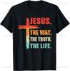 Christian T Shirt Women Unisex Kids Jesus The Way Truth Life Tshirt Cotton Graphic T Shirts  Vintage T Shirt Camisetas
