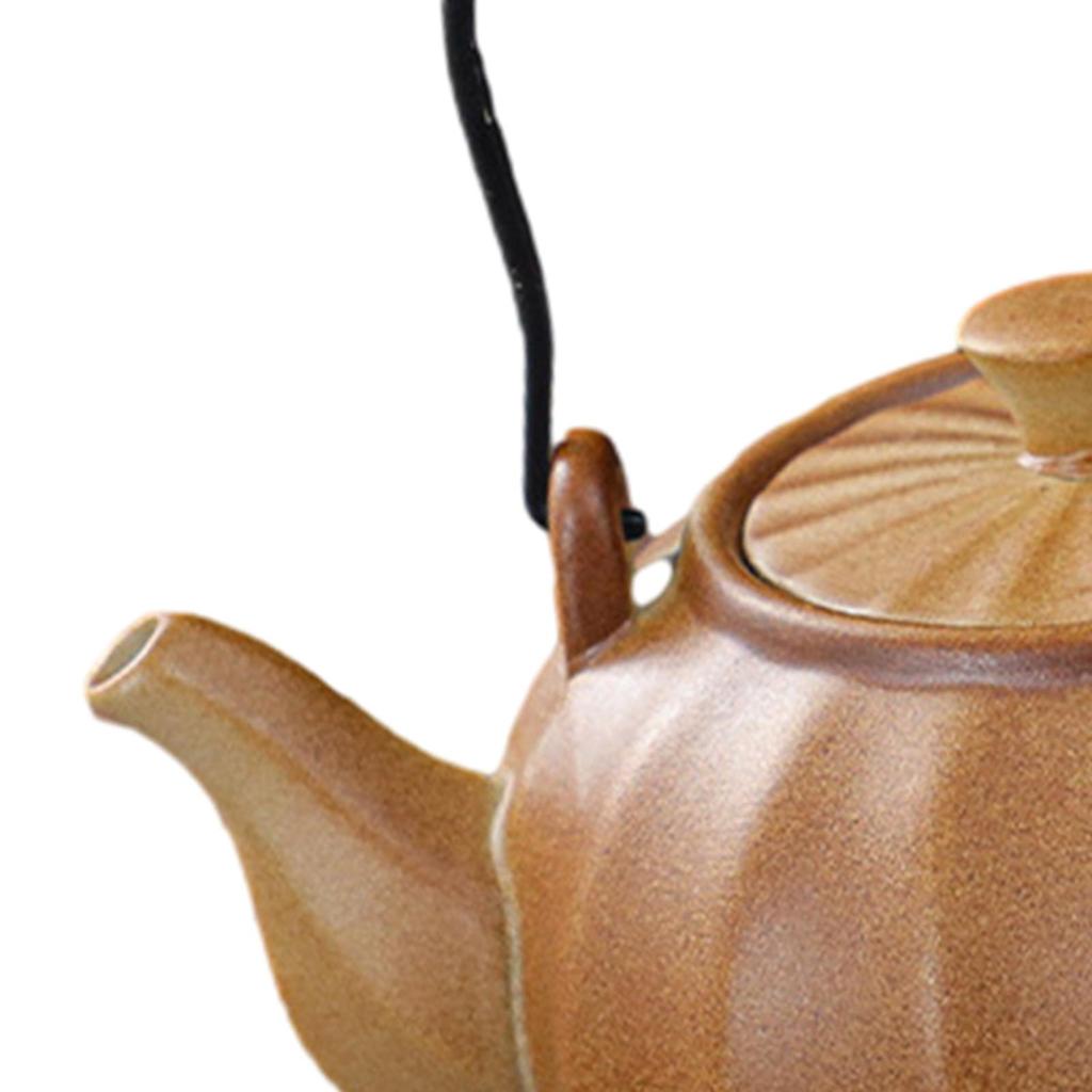 300ml Ceramic Teapot Rustic for Boiling Hot Water for Home Picnic