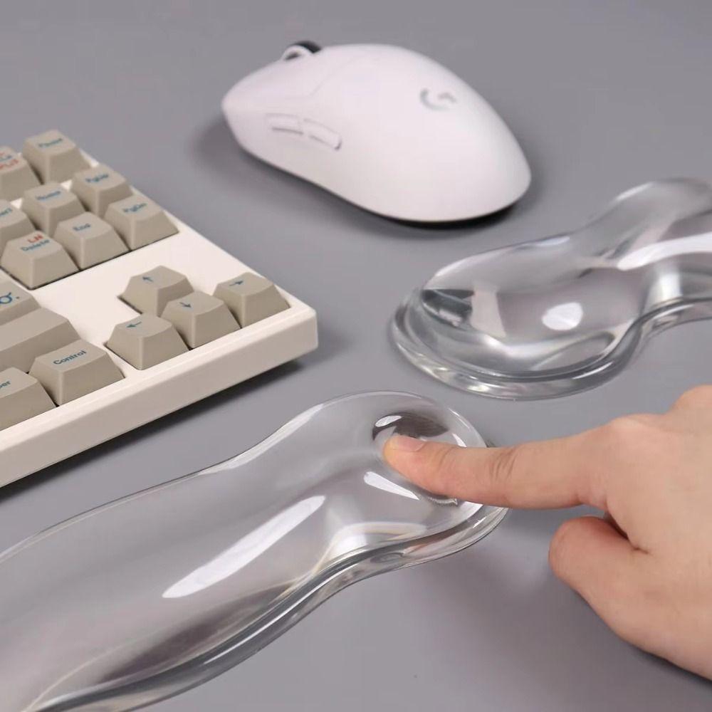 With Wrist Rest Mouse Pad Silicone Mouse Wrist Mat Soft Ergonomic Keyboard Wrist Rest Home Use