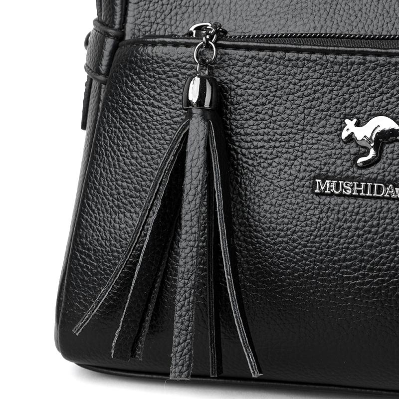 Soft Leather Women's Small Square Bag Shoulder Bag Middle-Aged Mother's Bag Commuter Crossbody Bag