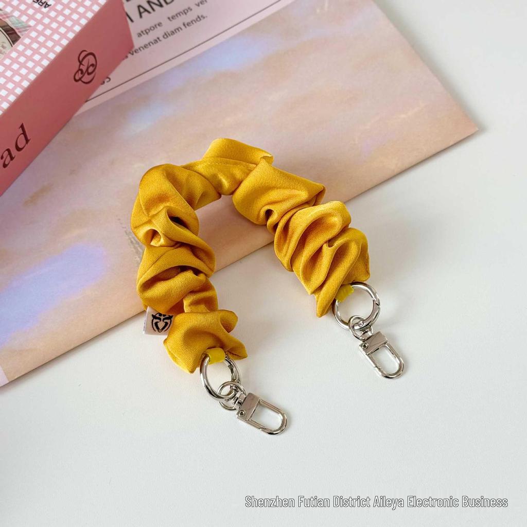 Handheld Double-Ended Buckle Phone Lanyard & Wrist Strap - Elastic Scrunchie with Anti-Loss Design