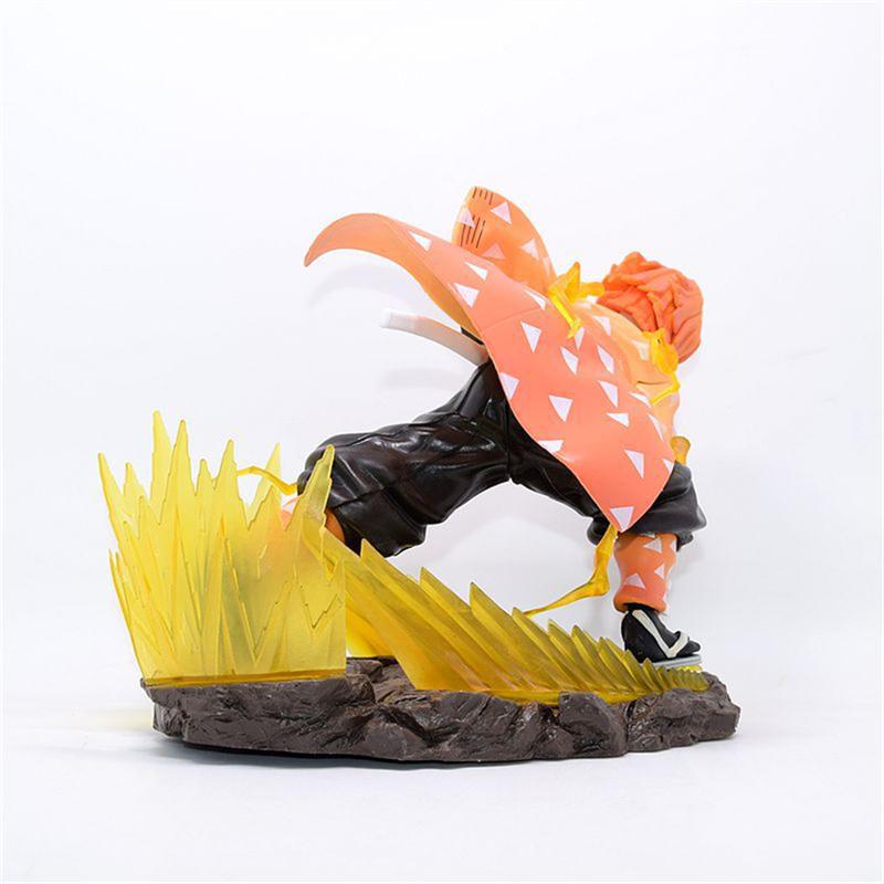 14.5 cm Combat version Anime Demon Slayer Agatsuma Zenitsu Tanjirou PVC Figure Model Kimetsu No Yaiba Collection Figure Model Gift