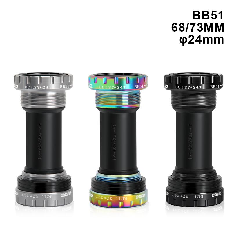 BB68-73mm Bicycle Bottom Bracket Adapter Crank 1.37/24mm For Road Bike Hollowtech Central Axis Aluminum Alloy MTB Accessories
