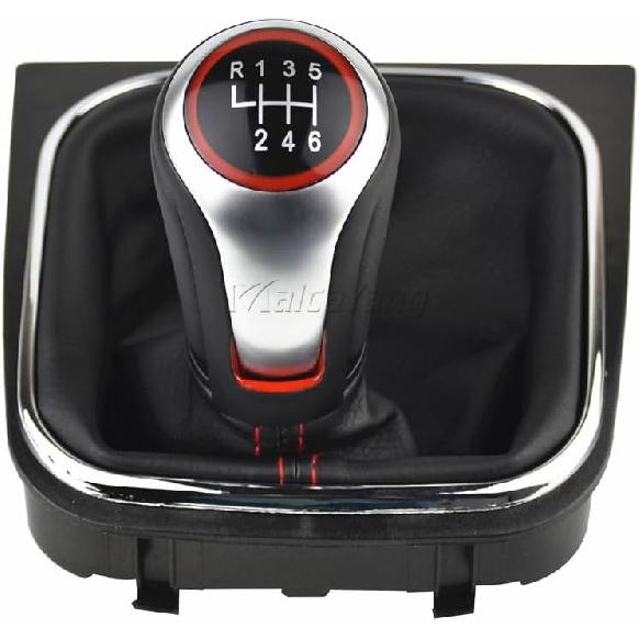 Malcayang 6 Speed Gear Shift Knobs Boot Cover for Golf MK5 MK6 MK7 Scirroco Eos