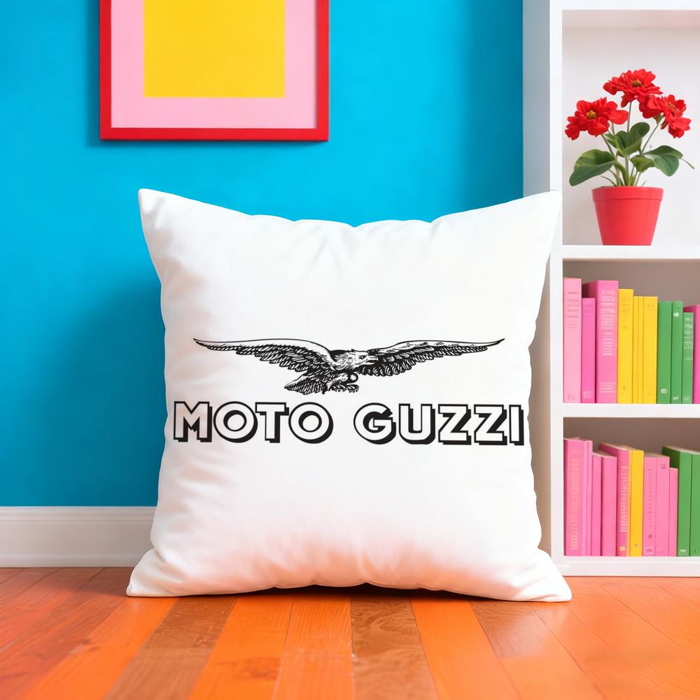 Moto G-Guzzis Cushion Cover Plush Fabric Soft Double-Sided Printed Sofa Warm Winter Home Gift Pillow Case
