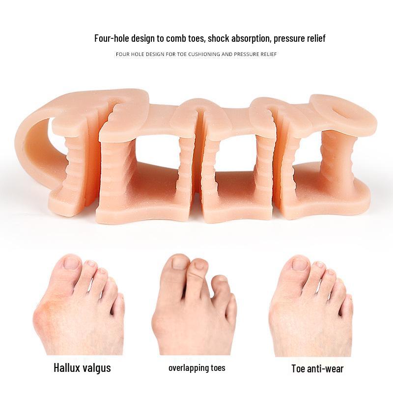 Four-hole Flip-Flop Toe Separator Sandals for Bunion and Hallux Valgus Relief