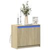 VidaXL Buffet with LED Sonoma Oak 72x34x61 Cm Engineered Wood, Storage Cabinet, Kitchen Storage Cabinet, Furniture 852175