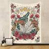 Butterfly Moth Moon Phase Tapestry, Boho Gothic Aesthetic Wall Hanging for Bedroom Living Room Dorm Home Decor