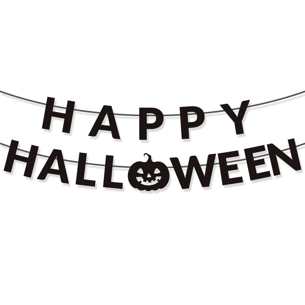 Halloween Party Decoration HAPPY HALLOWEEN Pumpkin Flag