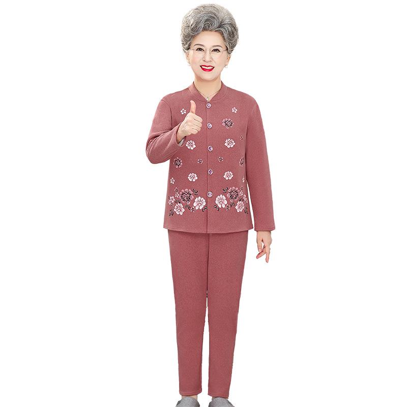 Cozy Autumn & Winter Wear: Cardigans, Warm Velvet Pajama Sets & Thickened Underwear for Middle-Aged & Elderly Women
