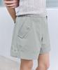 Selliteiljeu Turn Up Cotton Shorts_Khaki
