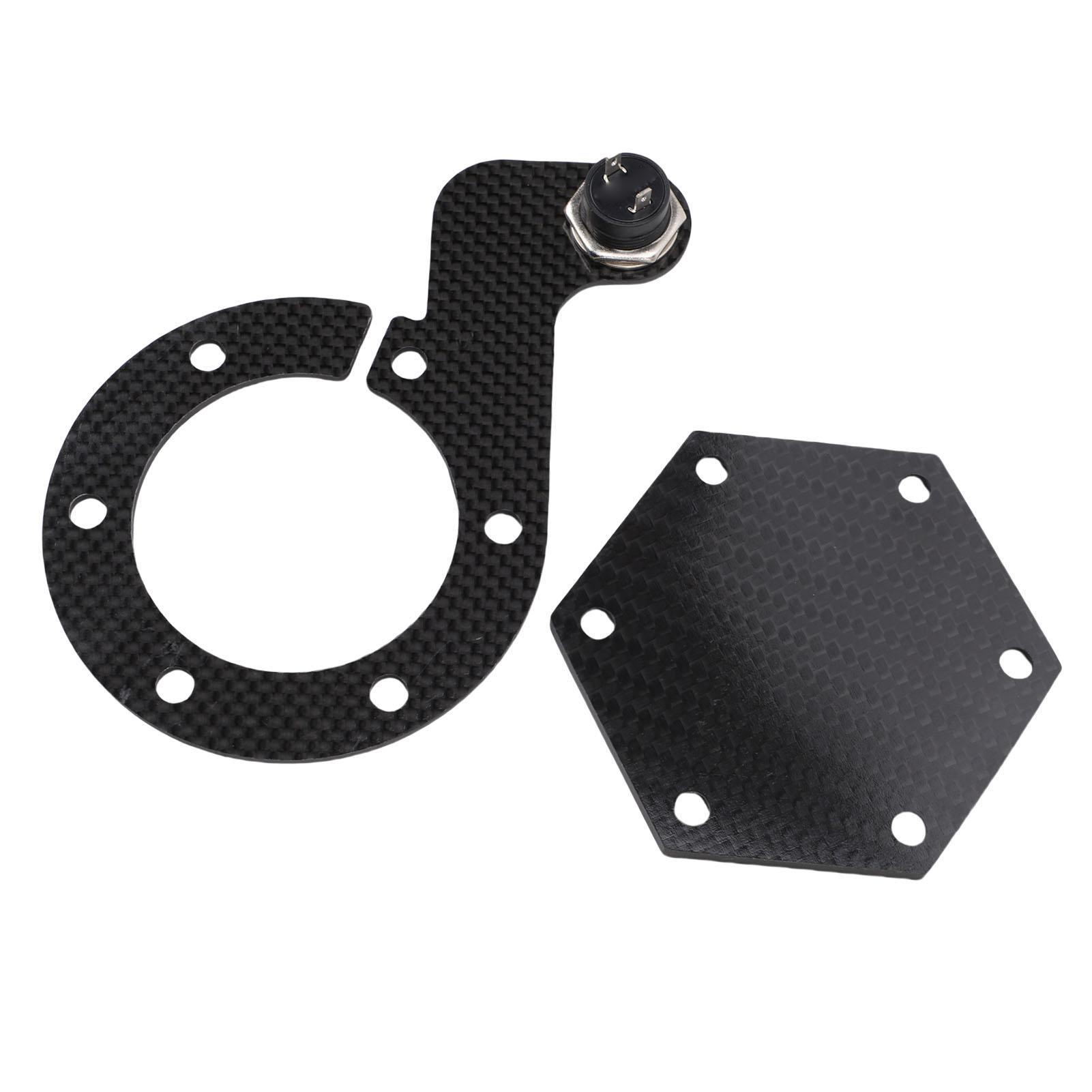 6 Hole Steering Wheel Horn Cover Black Center Cap Carbon Fiber Horn Button Replacement For MOMO 6 Bolts Steering Wheels