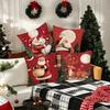 Christmas Decoration Pillowcase New Year Gift Santa Claus Reindeer Snowman Pattern Home Room Decoration Sofa Cushion Cover