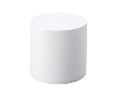 Yamazaki Jitsugyo Nail Parts & Accessories Estojo de armazenamento branco aprox.. Torre L10XP10XA10cm Pode ser classificada e armazenada 5797