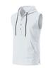 Mens Casual Linen Hooded Sleeveless Vest And Shorts Two Piece Set