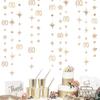 Champagne Gold 60th Birthday Decorations Number 60 Circle Dot Star Garland Metallic Streamer Banner for Women Mens Cheers to 60 Years Old Birthday