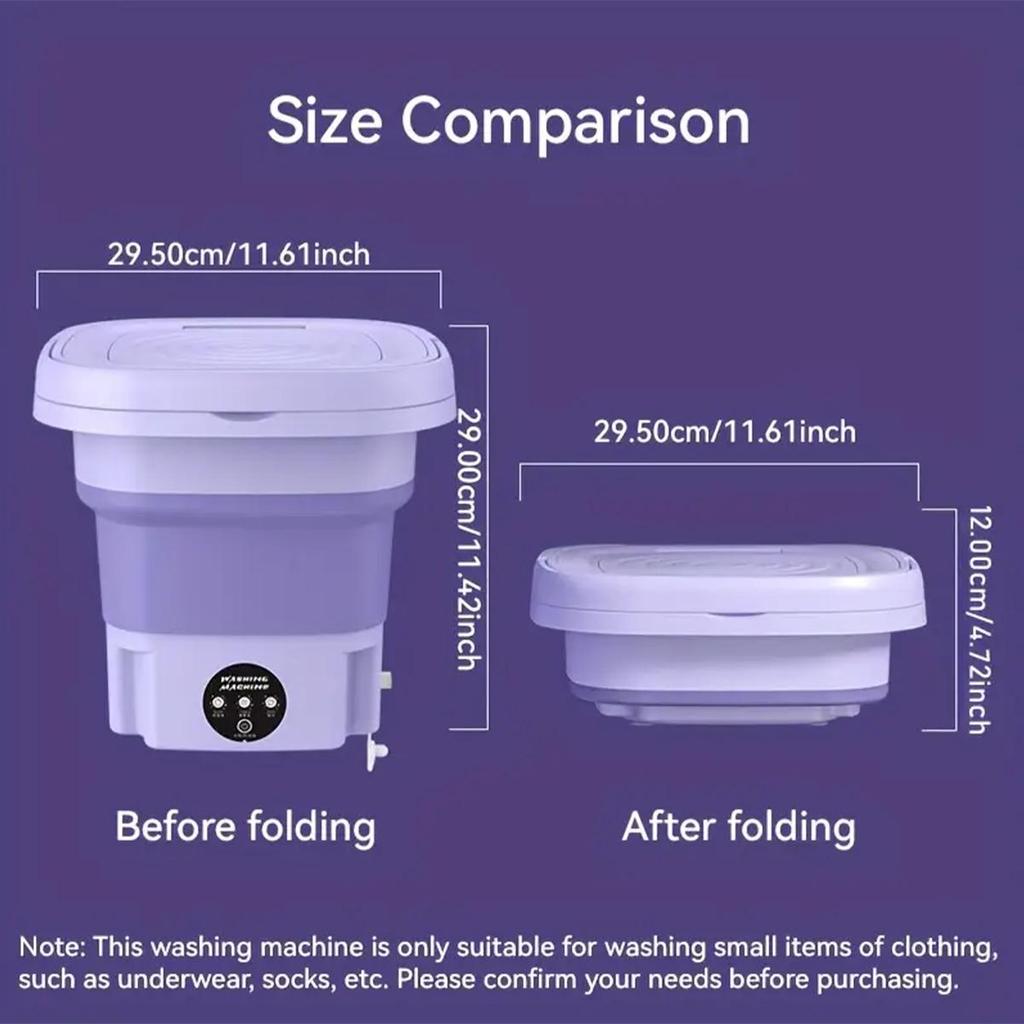 Klappwaschmaschine, Mini-Waschmaschine, Geeignet Für Den Reisegebrauch, Waschmaschine Für Unterwäsche, BHs Und Socken
