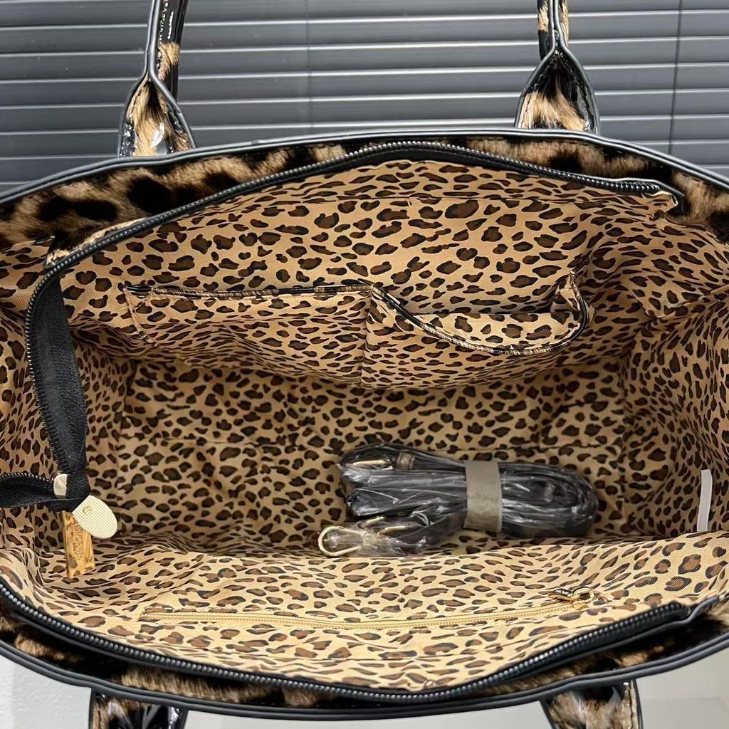 Women'S Elegant Temperament Tote Bag Large Capacity Personalized Leopard Print Celebrity Shoulder Bag